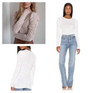 Free People Natasha Long Sleeve Tee Size Medium Alabaster White We The Free